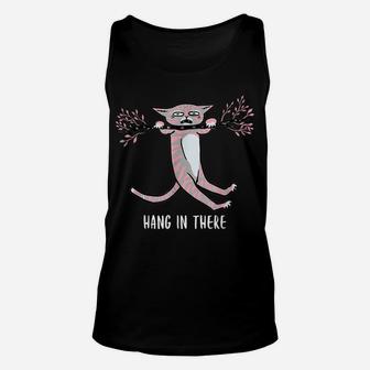 Hang In There Cat Humor Cute Kitten Cat Meme Lovers Of Cats Unisex Tank Top | Crazezy AU