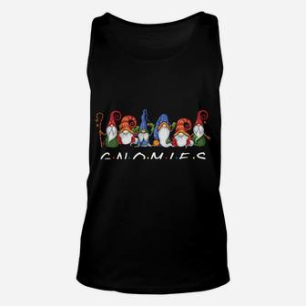 Hanging With My Gnomies Funny Gnome Friend Christmas Gift Unisex Tank Top | Crazezy DE