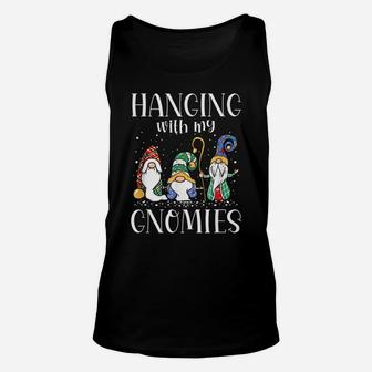 Hanging With My Gnomies Funny Gnome Friend Christmas Unisex Tank Top | Crazezy AU