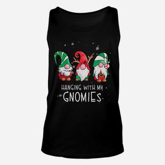Hanging With My Gnomies Nordic Santa Gnome Christmas Pajama Unisex Tank Top | Crazezy