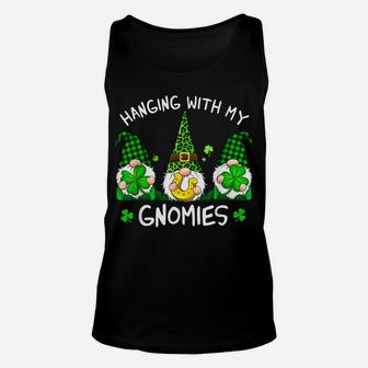 Hanging With My Gnomies St Patricks Day Gnome Shamrock Irish Unisex Tank Top | Crazezy DE
