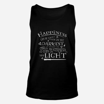 Happiness Can Be Found Even In The Darkest Of Times Unisex Tank Top | Crazezy CA