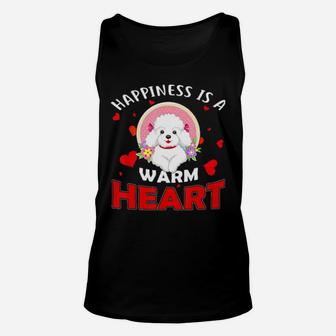 Happiness Is A Warm Puppy Poodles Cute Valentines Day Unisex Tank Top - Monsterry UK