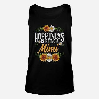 Happiness Is Being A Mimi Thanksgiving Christmas Gifts Unisex Tank Top | Crazezy