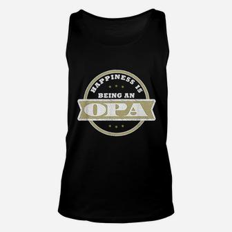 Happiness Is Being An Opa Fathers Day Unisex Tank Top | Crazezy UK