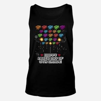 Happy 100Th Day Of 5Th Grade Funny Virtual School Gaming Unisex Tank Top | Crazezy UK