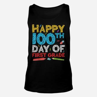 Happy 100Th Day Of First Grade 1St Grade School Gift Unisex Tank Top | Crazezy