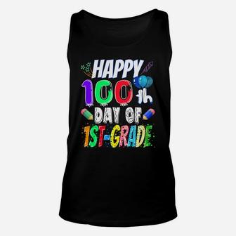 Happy 100Th Day Of First Grade Gift 100 Days Of 1St Grade Unisex Tank Top | Crazezy UK