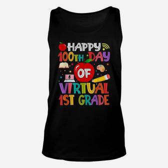 Happy 100Th Day Of Virtual 1St Grade Teachers Students Gifts Unisex Tank Top | Crazezy
