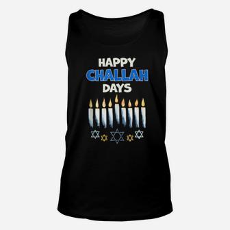 Happy Challah Days Hanukkah Pajamas For Family Unisex Tank Top - Monsterry
