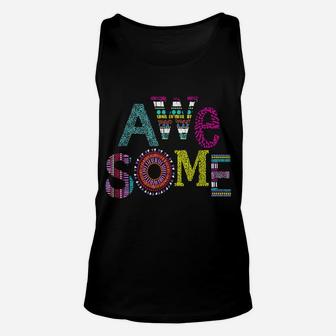 Happy Colorful Awesome Unisex Tank Top | Crazezy CA