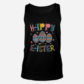 Happy Easter Colorful Egg Hunting Funny Gift Unisex Tank Top - Seseable