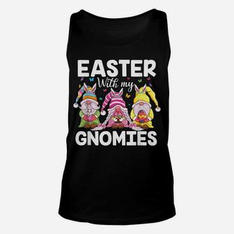 Happy Easter Gnomes With Bunny Ears Egg Hunting Easter Gnome Unisex Tank Top | Crazezy CA