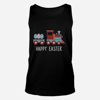 Happy Easter Train Unisex Tank Top | Crazezy