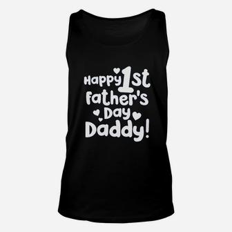 Happy First Fathers Day Unisex Tank Top | Crazezy