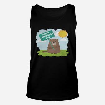 Happy Groundhog Day Unisex Tank Top - Thegiftio