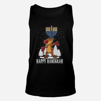 Happy Hanukkah Deer Unisex Tank Top - Monsterry