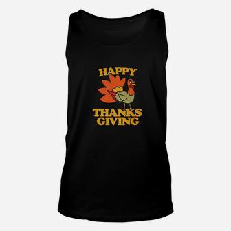 Happy Thanksgiving Fun Thanksgiving Dinner Turkey Unisex Tank Top - Thegiftio UK