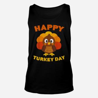 Happy Turkey Day Thanksgiving Gift Shirt Unisex Tank Top | Crazezy AU