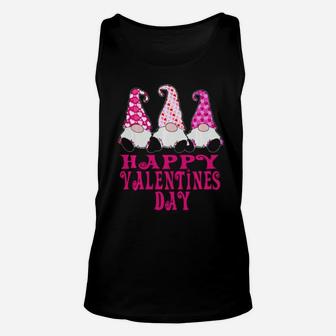 Happy Valentines Day Three Gnomes Matching Unisex Tank Top - Monsterry