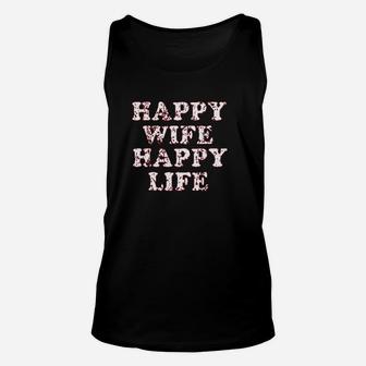 Happy Wife Happy Life Unisex Tank Top - Thegiftio