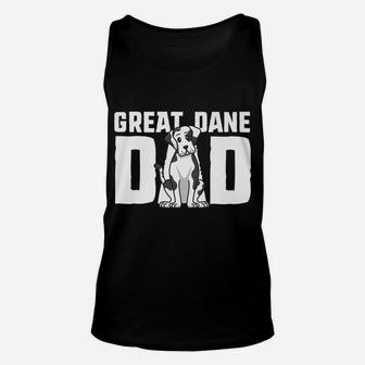 Harlequin Great Dane Dad Dog Father Puppy Adoption Owner Unisex Tank Top | Crazezy