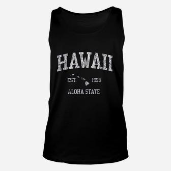 Hawaii Vintage Sports Design Hawaiian Islands Hi Unisex Tank Top | Crazezy UK