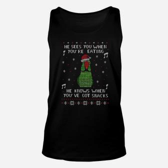 He See You When You're Eating Unisex Tank Top - Monsterry DE