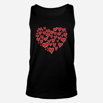 Hearts In Heart Best Valentine Gift Happy Valentines Day Unisex Tank Top - Seseable