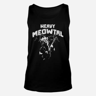 Heavy Meowtal - Cat Lover Gifts - Heavy Metal Music Gift Unisex Tank Top | Crazezy