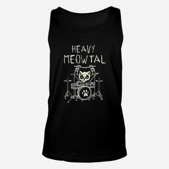 Heavy Meowtal Cat Metal Music Gift Idea Funny Pet Owner Unisex Tank Top | Crazezy
