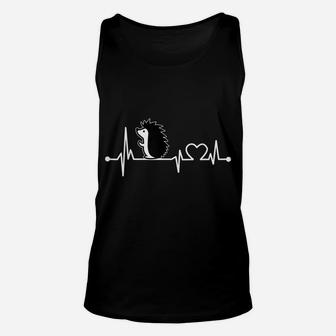 Hedgehog Heartbeat Funny Animal Cool Lover Gift Unisex Tank Top | Crazezy