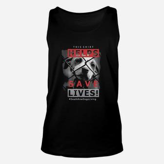 Helps Save Lives Rescue Animals Dog Unisex Tank Top | Crazezy UK