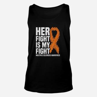 Her Fight My Fight Ms Multiple Sclerosis Awareness Unisex Tank Top | Crazezy