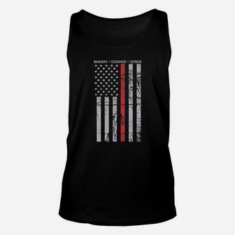 Hero Thin Red Line Firefighter Hooded Unisex Tank Top | Crazezy UK