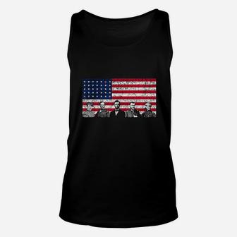 Heroes And The American Flag Unisex Tank Top | Crazezy