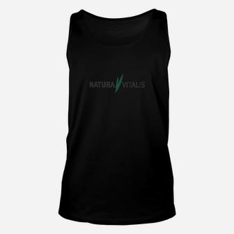 Herren Basic Unisex TankTop mit Natura Vitalis Logo, Schwarz - Seseable