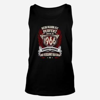 Herren Unisex TankTop Geburtsjahr Legenden 1966, Sprüche Design - Schwarz - Seseable