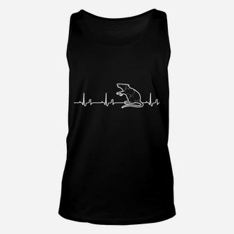 Herzfrequenz Hund Silhouette Unisex TankTop, Schwarzes Haustierfan Tee - Seseable