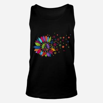 Hippie Soul Peace Sign Costume Funny Daisy Flower Lovers Unisex Tank Top | Crazezy UK
