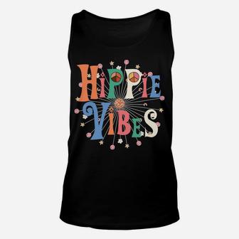 Hippie Vibes Peace Sign Love Happiness Rainbow Hearts Stars Unisex Tank Top | Crazezy CA