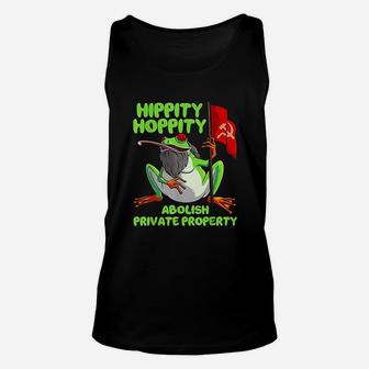 Hippity Hoppity Abolish Private Property Frog Unisex Tank Top | Crazezy