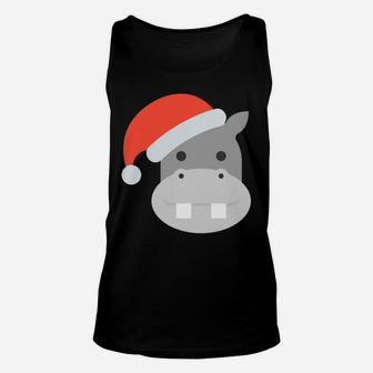 Hippos Are Christmas Af Sweatshirt Unisex Tank Top | Crazezy