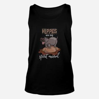 Hippos Are My Spirit Animal Hippo Unisex Tank Top | Crazezy