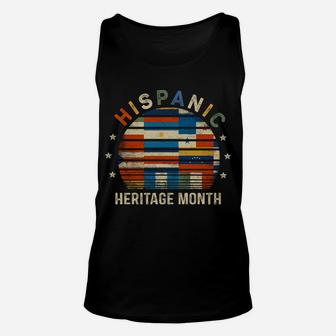 Hispanic Heritage Month Gifts Latin American Flags Latina Sweatshirt Unisex Tank Top | Crazezy