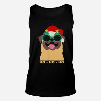 Ho Ho Ho Santa Hat For Everyone Who Loves Dogs Unisex Tank Top - Monsterry