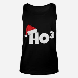 Ho3 Cubed Christmas Math Teacher Funny Idea Santa Hat Sweatshirt Unisex Tank Top | Crazezy