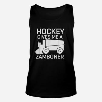 Hockey Gives Me A Zamboner Unisex Tank Top | Crazezy