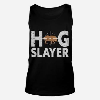 Hog Slayer Hunting Wild Boar Pig Hunter Hunt Unisex Tank Top | Crazezy