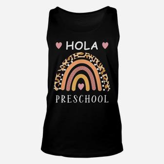 Hola Preschool Hello Preschool Spanish Teacher School Prek Unisex Tank Top | Crazezy UK